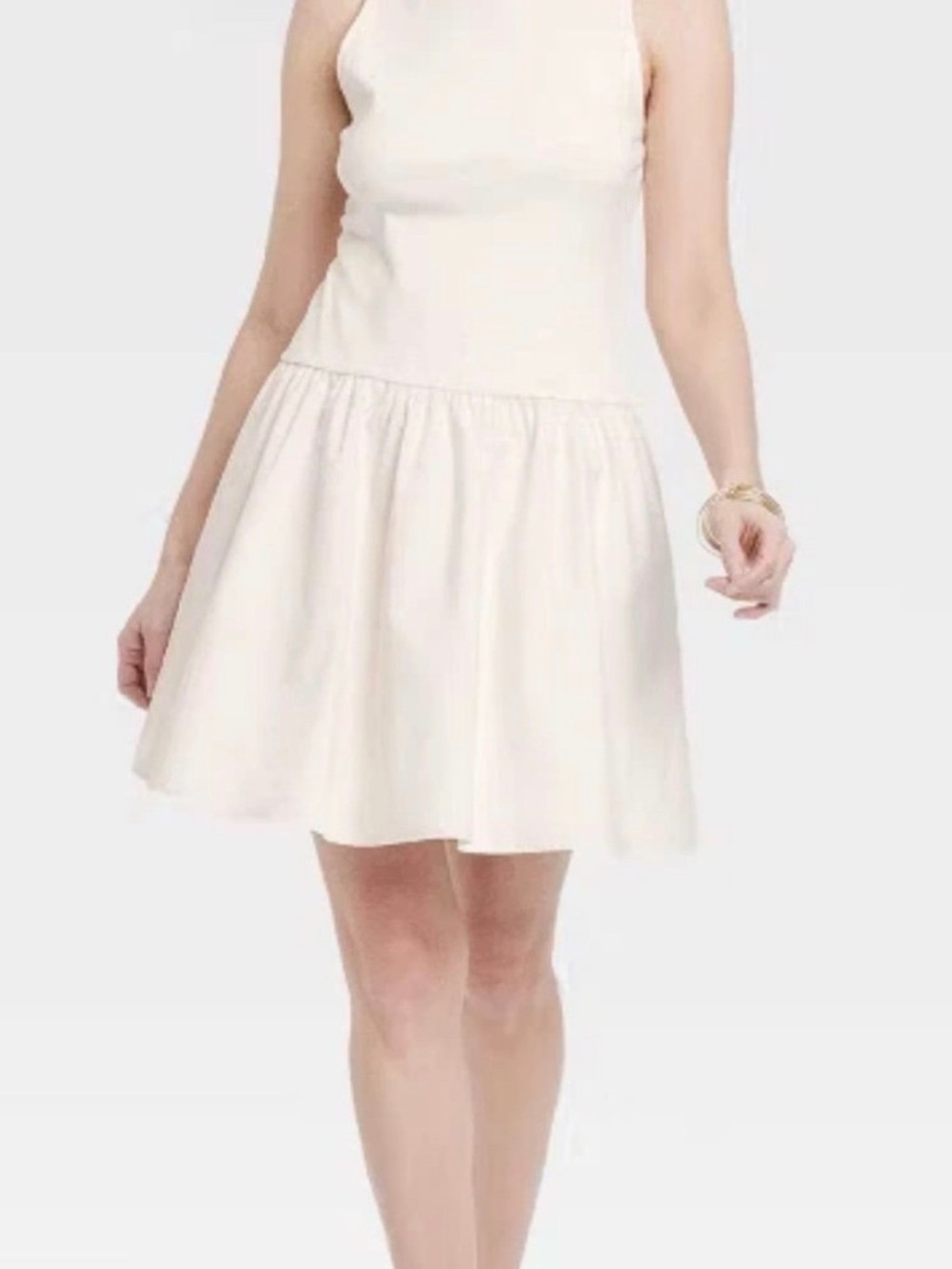Cream drop waist cute dress xxl a new day